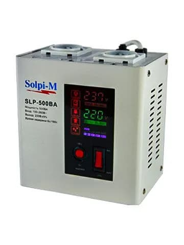 Стабилизатор напряжения Solpi-M SLP-500BA метал. корпус NEW