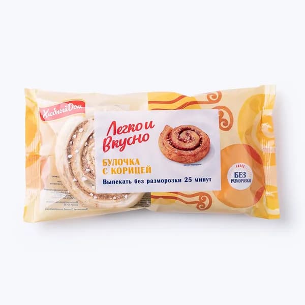Булочка с корицей 180 г, Хлебный дом, замороженная