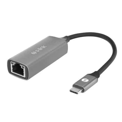 S-LINK SW-U336, гигабитная, Type-C RJ45, металлический корпус, Ethernet-карта