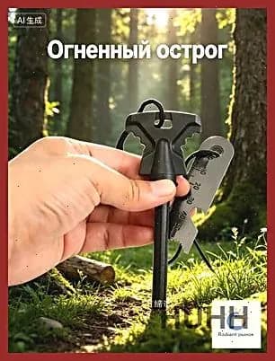 Огниво походное с кресалом утолщенный стержень для выживания и туризма