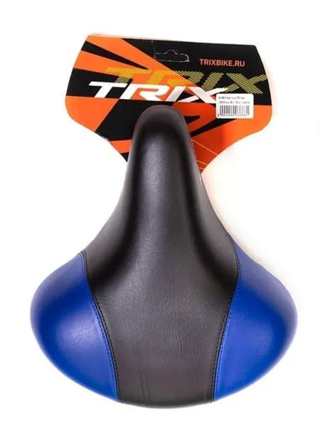 Седло TRIX комфорт 245x210 мм, пружинное, черно-синее