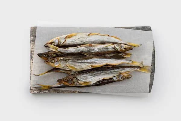 Корюшка азиатская зубастая неразделанная вяленая, вес, 100 г