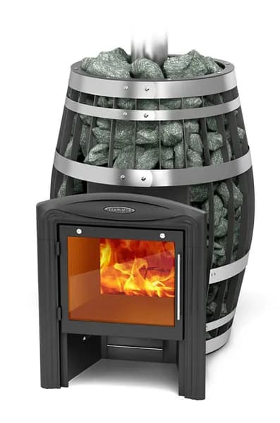 Печь банная Саяны II Inox Витра ЗК (ТМФ)
