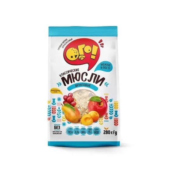 Ого! Мюсли, Фруктовые, 280г
