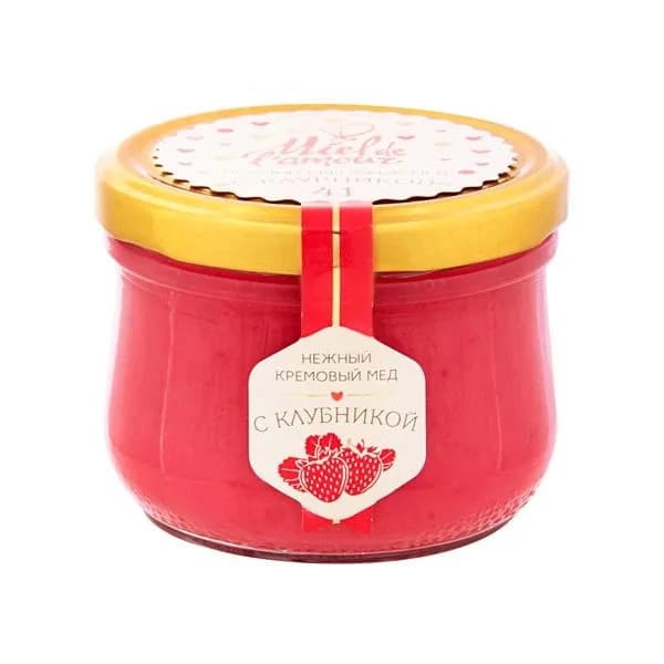 Мед Miel de Lamour Кремовый с клубникой 250г