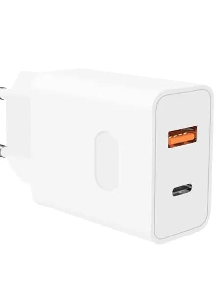 Сетевое зарядное устройство USB Type A + Type C Быстрая зарядка 20W SECTEC ST-P200UT-OZ