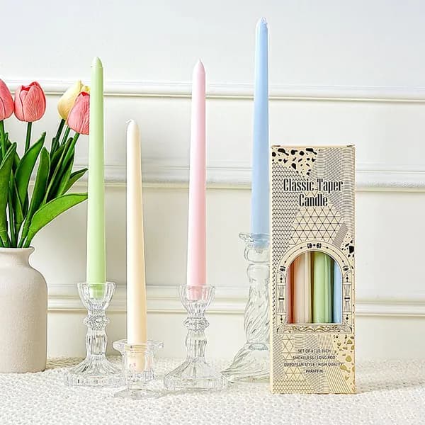 Свечи церковные цифра 4 "Нет", 25 см х 2.2 см, 4 шт