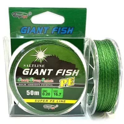 Плетеный шнур GIANT FISH 4Х 0.14 мм (10.0 кг), 50 м на карася на сома на тайменя щуку