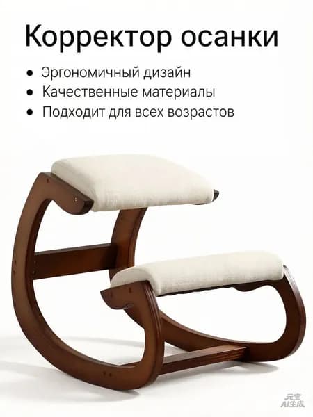 Ортопедический стул, Ткань, Цвет ореха