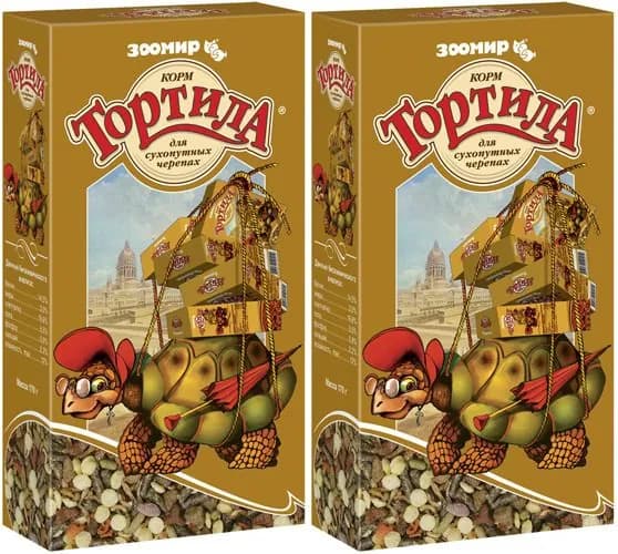 Зоомир Корм для сухопутных черепах Тортила, 170 г, 2 уп