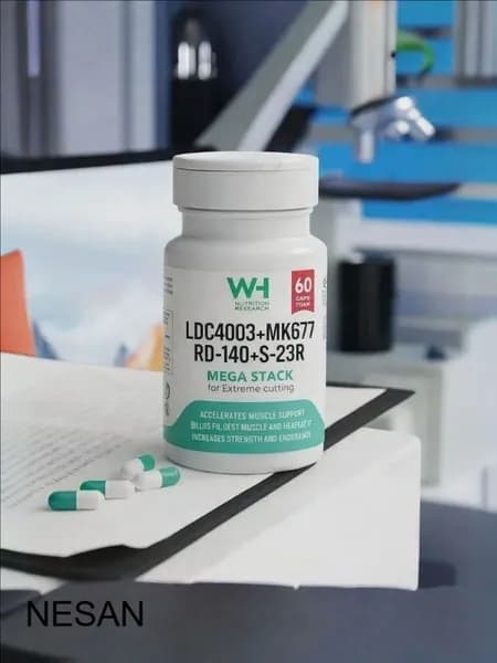 MEGA SARMS STACK LDC-4003 лигадон 10mg + МК-677 10mg+ RD-140 10mg+ S-23R 10mg 60 капсул Well-Health Research