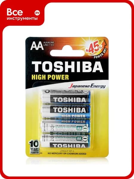 Алкалиновый элемент питания Toshiba LR6 3454