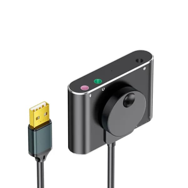 USB звуковая карта с регулируемой громкостью и адаптером 35 мм внешняя