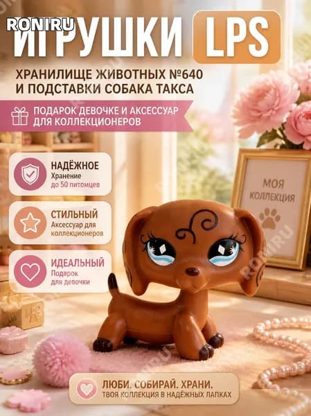 Игрушки LPS, хранилище животных №640 и подставки Собака Такса, подарок девочке и аксессуар для коллекционеров