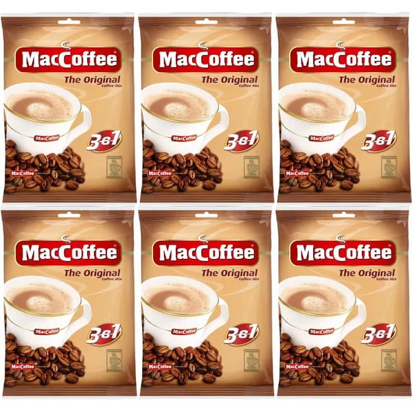 Кофейный напиток MacCoffee 3 в 1 растворимый 20 г х 10 шт, набор: 6 штук