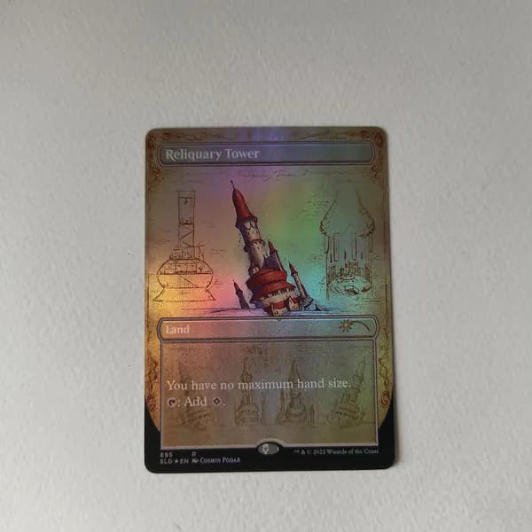 Портативные карты MTG Настройка и прокси высококачественной фольги Реликварная башня695