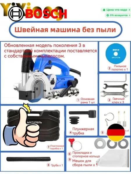 Электрический инструмент для расшивки и очистки швов плитки 3-го поколения.