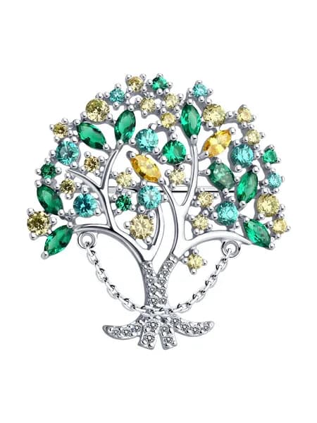 SOKOLOV, Брошь из серебра с фианитами, 94040323-91, декоративные, 925 проба