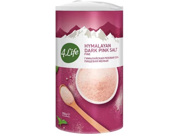 4LIFE Соль гималайская розовая пищевая мелкая в Тубе 250 грамм