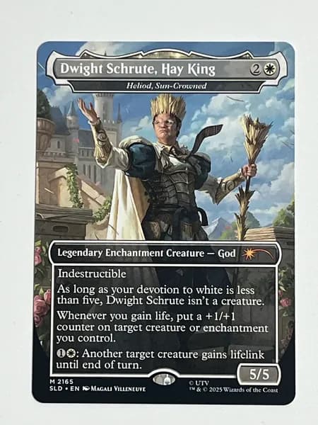 Магия сбора прокси-карт Высококачественные нефольговые карты Dwight Schrute, Hay King (Heliod, Sun-Crowned) SLD #2165
