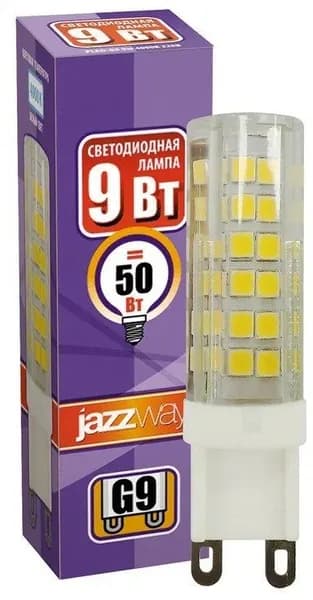 Лампочка, Цоколь:G9, 9 Вт, Светодиодная, 1 шт.