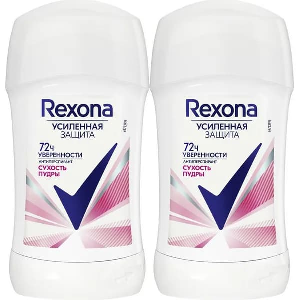 Антиперспирант стик Rexona Сухость пудры женский 40 мл, набор: 2 штуки