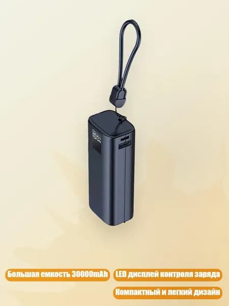 Внешний аккумулятор, черный, 13AC809902-BK_ZXD3