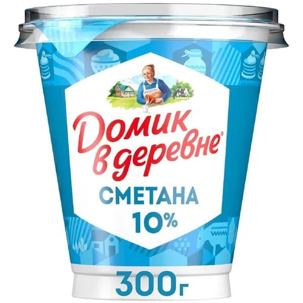 Сметана Домик в деревне 10%, 300г
