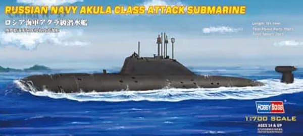 Hobbyboss 87005 1:700 Ударная подводная лодка Военно-морского флота России класса "Акула"сборная модель корабля