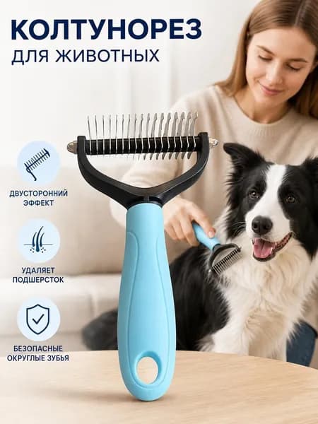 1 двусторонняя расческа для собак и кошек, длинношерстных питомцев, инструмент груминга, размер S/L