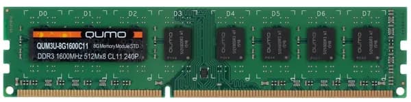 QUMO Оперативная память, 1 x 8 ГБ (QUM3U-8G1600C11L)