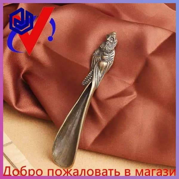 Ложка для чая "Боддхидхарма" Фен-Шуй, бронза (10,5*2,1 см.)