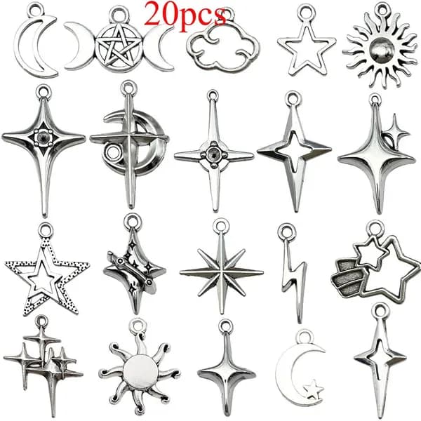 Подвеска в виде креста и звезды 10pcs