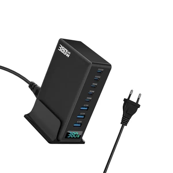 Зарядная станция USB-C 380W, Черный
