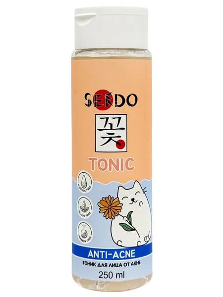 Sendo Матирующий тоник для лица очищающий от прыщей (акне) Anti-acne Face Tonic 250мл