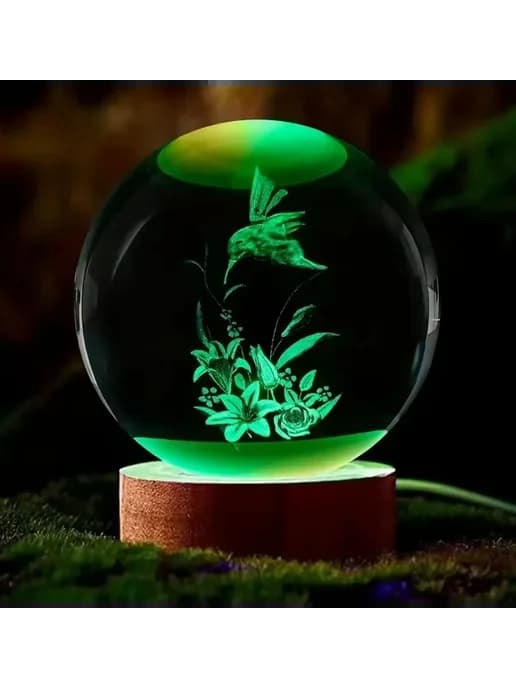 3D-глобус с изображением птицы, LED подсветка Type B, Colore