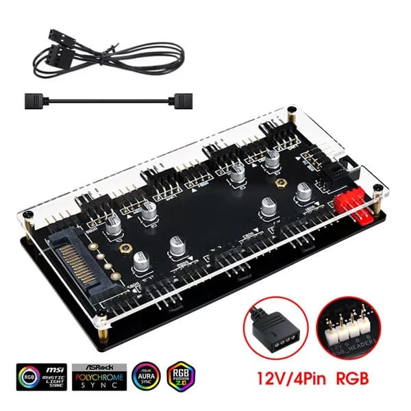 Компьютерный корпус RGB&FAN-хаб (GX6QE8ZJ4YL0WU3QL2.02-OJ1GZRC6BIB)