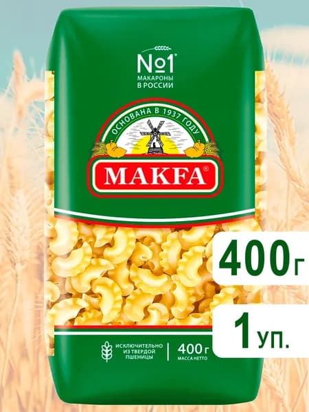 Макароны Гребешки из твердых сортов, 400г