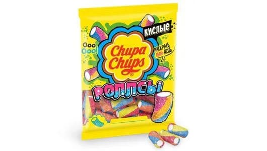 Мармелад Chupa Chups кислые роллсы жевательный 70 г