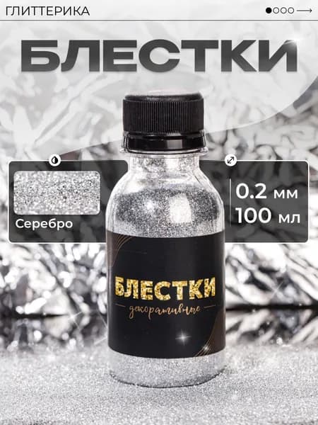 ГЛИТТЕРИКА Глиттер 1 шт., 100 мл./ 75 г.