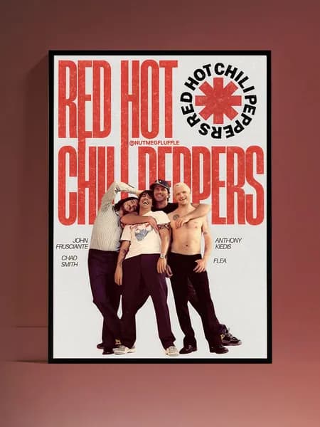 Постер на стену Red Hot Chili Peppers без рамы (29,7х42см)