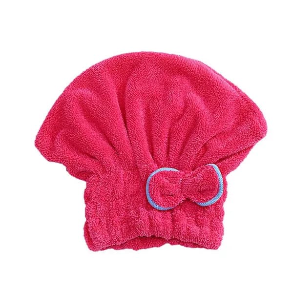 Шапочка для сухих волос с бантиком,25*30 см, красный, 1 шт.