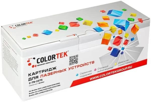 Картридж для принтера Colortek TN-2375, 2600 стр, для Brother, черный (HQ-TN2375)