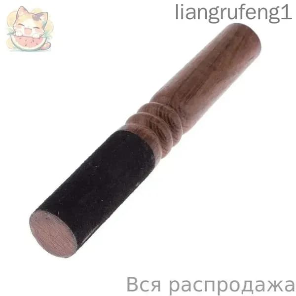 Деревянный стик для тибетской поющей чаши, аксессуар для медитации, диаметр 3.5 см, длина 18 см, ручная работа, для буддизма