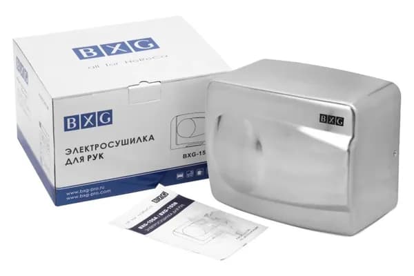 Сушилка для рук настенная, 1500Вт, 16 м/с, IPX1, хром, надежный