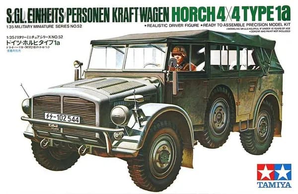 Tamiya 35052 1/35 S.Gl. Einheits Personen Kraft-Wagen Horch 4x4 Type 1a Модель сборки грузовых автомобилей