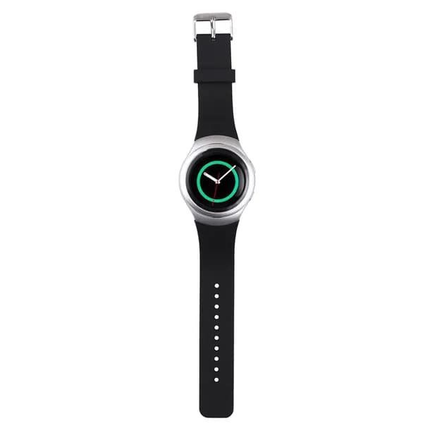 Ремешок для смарт-часов Samsung Galaxy Gear S2 SM-R720 из ТПУ и силикона, черный, 19 мм