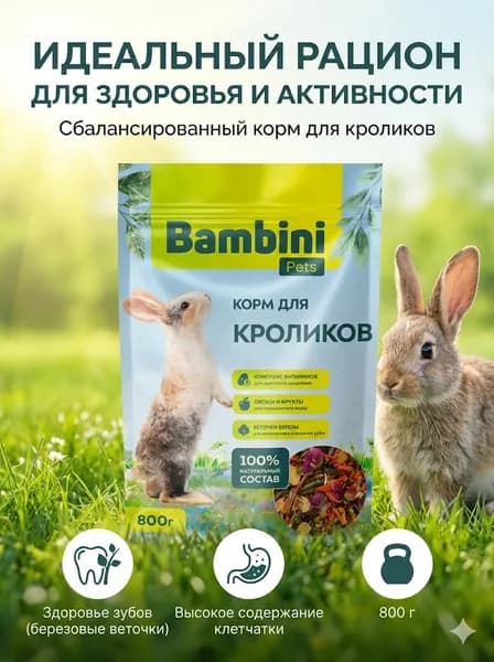 Корм для кроликов, 800 г
