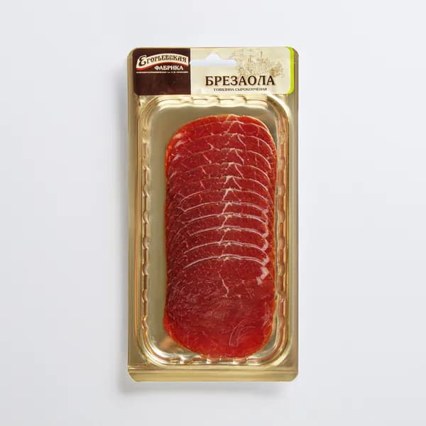 Говядина сырокопченая Брезаола 80 г, Егорьевская, нарезка