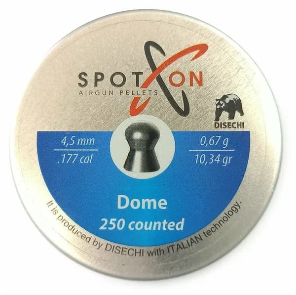 Пули для пневматики SPOTON Dome 4,5мм, 0,67 г, 250 штук